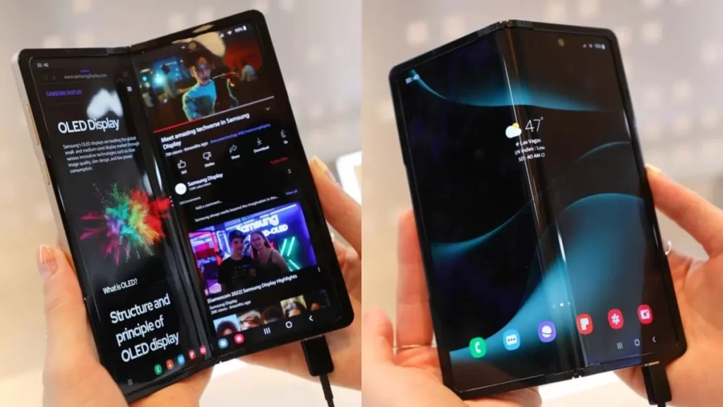 Cum arată noul In&Out Flip de la Samsung, telefonul care se pliază în două direcții